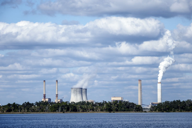 A view of the decommissioned Duke Energy Crystal River Nuclear Power Plant.